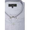 chemise manches courtes gris perle en coton coupe confort
