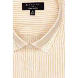 chemise manches courtes rayures orange bayard