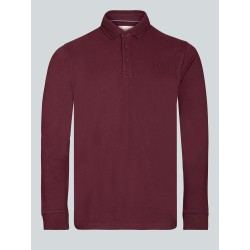 Polo manches longues bordeaux