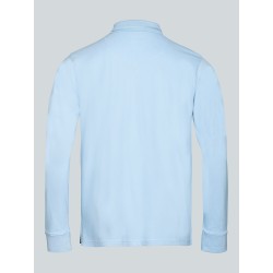 Polo manches longues bleu ciel