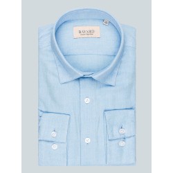 Chemise bleu ciel en flanelle