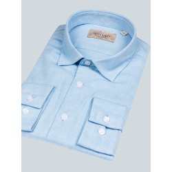 Chemise bleu ciel en flanelle