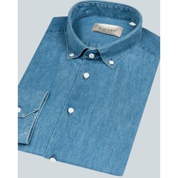 Chemise en jean denim Col