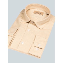 Chemise beige en flanelle