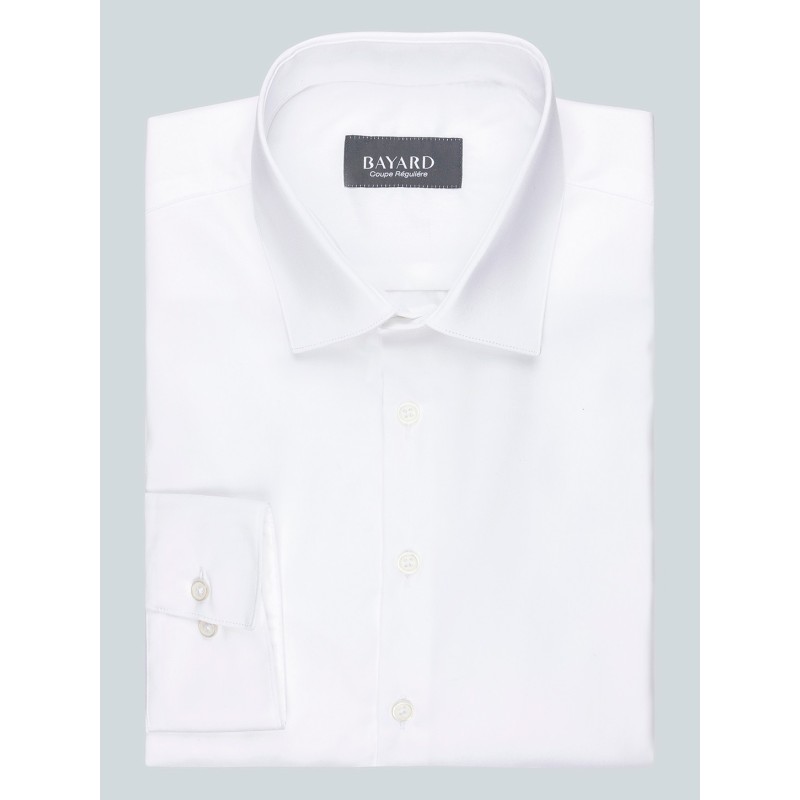 Chemise blanche régulière en twill non iron