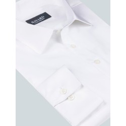 Chemise blanche régulière en twill non iron Manche