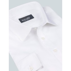 Chemise blanche régulière en twill non iron col