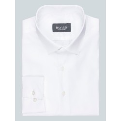 Chemise blanche ajustée en twill non iron