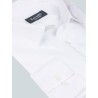 Chemise blanche ajustée en twill non iron manche