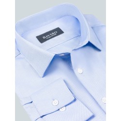 Chemise Oxford bleue ajustée non iron col