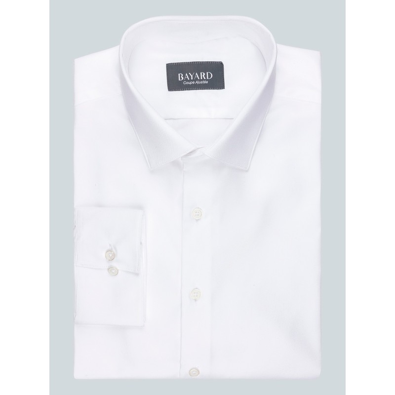 Chemise Oxford blanche ajustée non iron