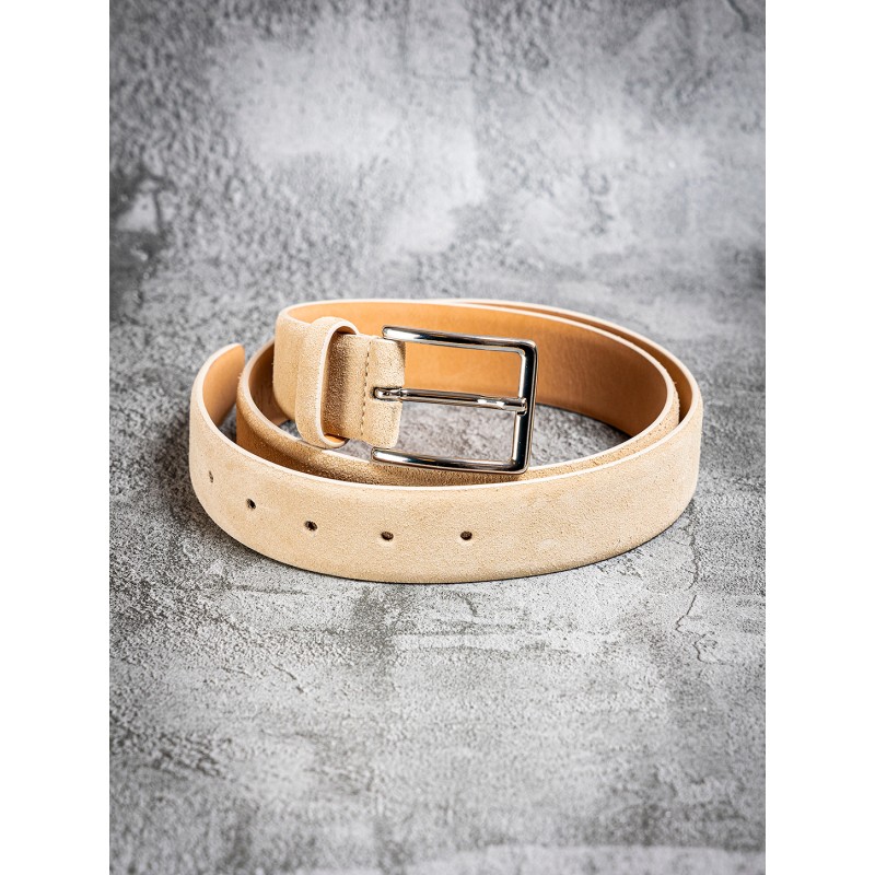 Ceinture en cuir beige