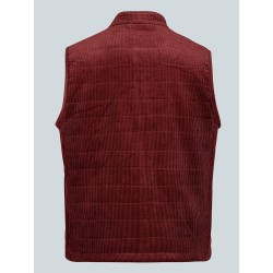 Blouson sans manches bordeaux en velours