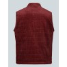 Blouson sans manches bordeaux en velours