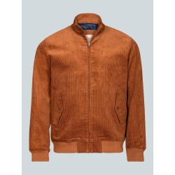 Blouson camel en velours milleraies Capri