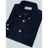 Chemise marine en velours milleraies