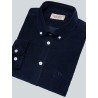 Chemise marine en velours milleraies