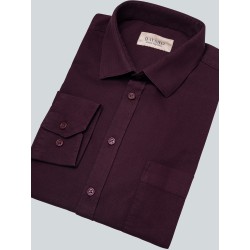 Chemise unie bordeaux