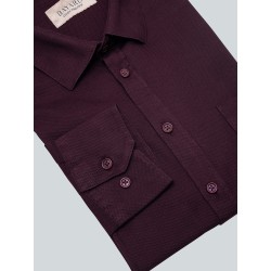Chemise unie bordeaux