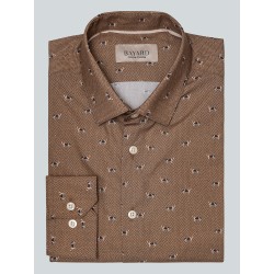 Chemise imprimée camel Dog