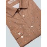 Chemise imprimée camel Dog