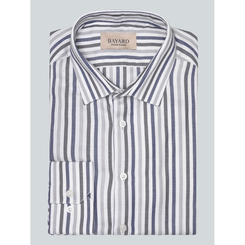 Chemise à rayures grises