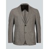 Veste de costume en pied-de-poule gris