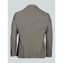 Veste de costume en pied-de-poule gris