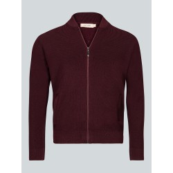 Gilet zippé bordeaux