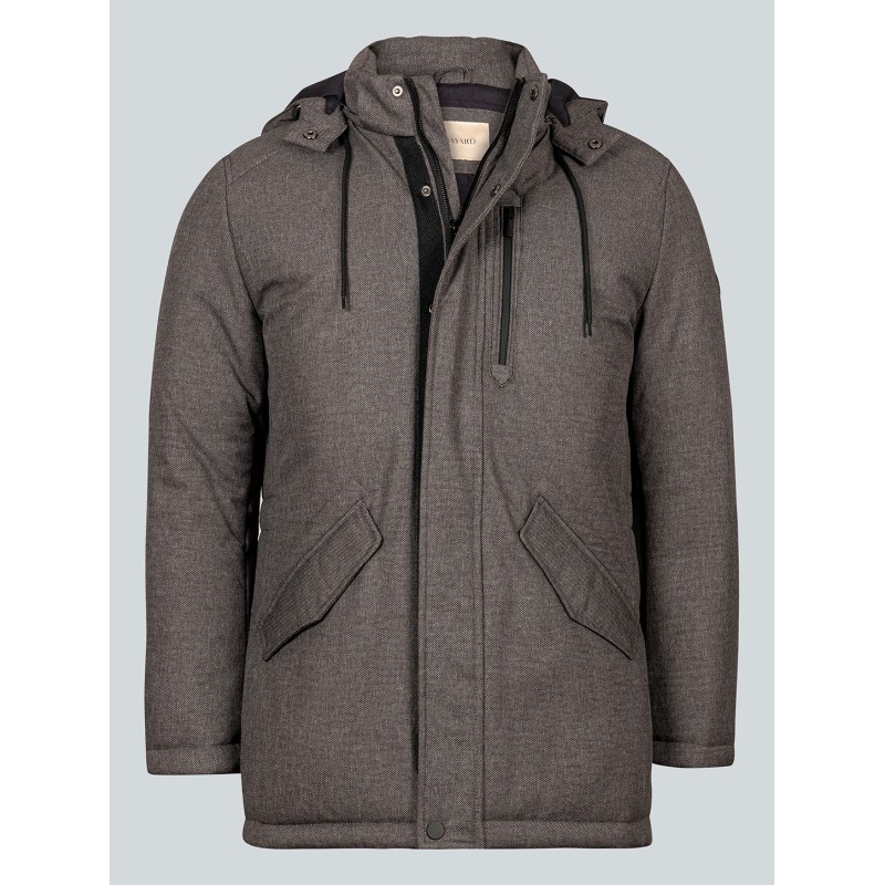 Parka grise à capuche Kerama