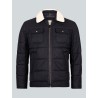 Blouson aviateur marine col sherpa