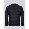 Blouson aviateur marine col sherpa