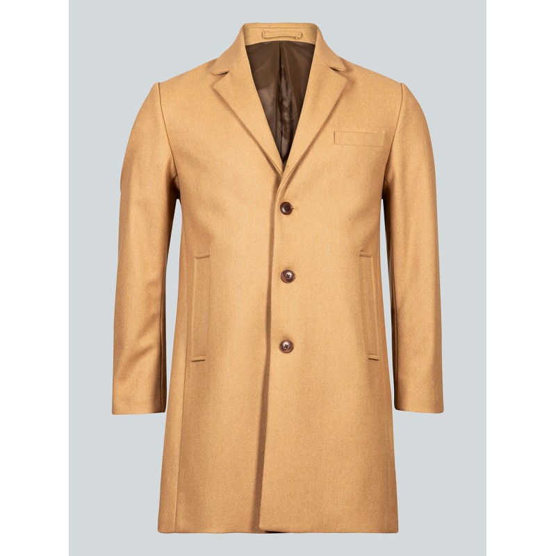 Manteau en laine camel Côme