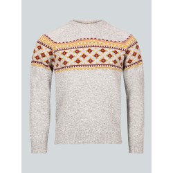 Pull jacquard gris Bourguignon