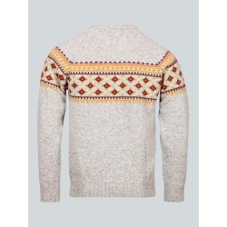 Pull jacquard gris Bourguignon