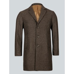 Manteau droit en laine Nelson