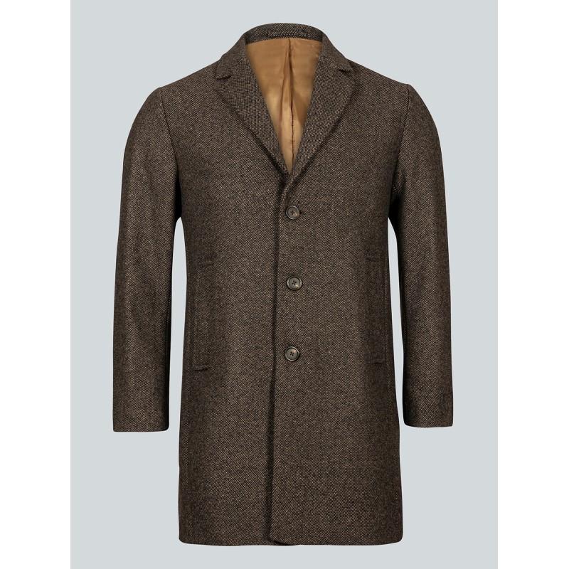 Manteau droit en laine Nelson