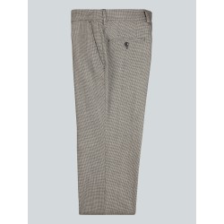 Pantalon de costume en pied-de-poule gris