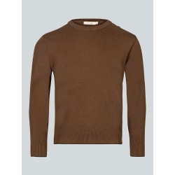 Pull en laine marron Bouton