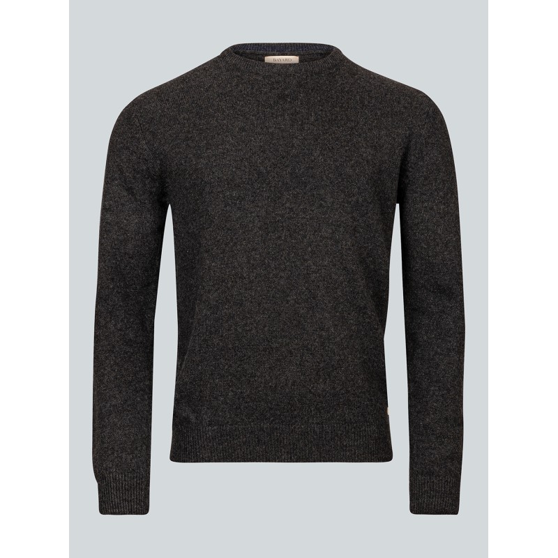 Pull col rond Brady en laine anthracite
