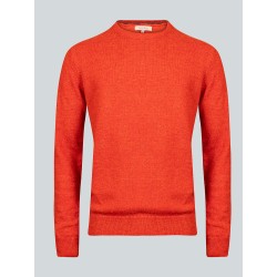 Pull col rond Brady en laine orange