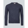 Pull col V marine Baptiste en laine