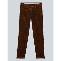 Chino en velours stretch camel