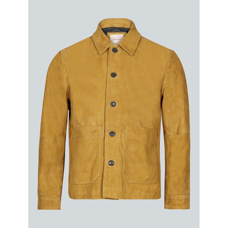 Veste en cuir camel Bernie