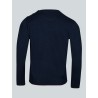 Pull en laine marine Bouton