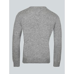 Pull col V gris Baptiste en laine