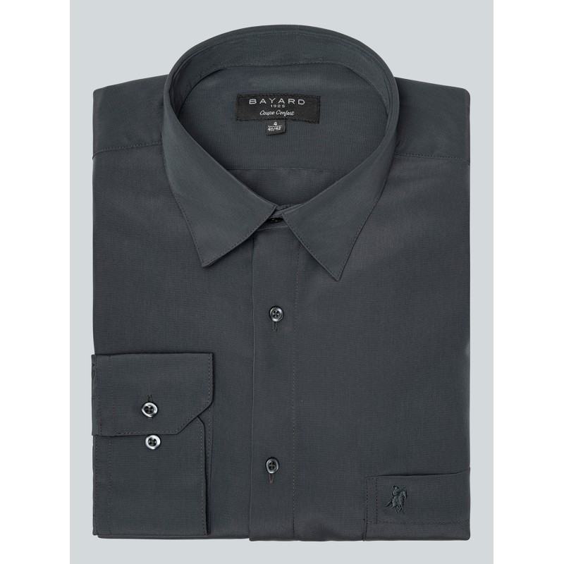 Chemise anthracite sans repassage