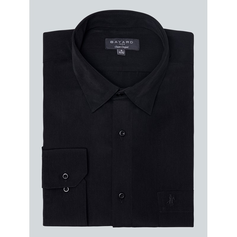 Nouvelle chemise noire sans repassage