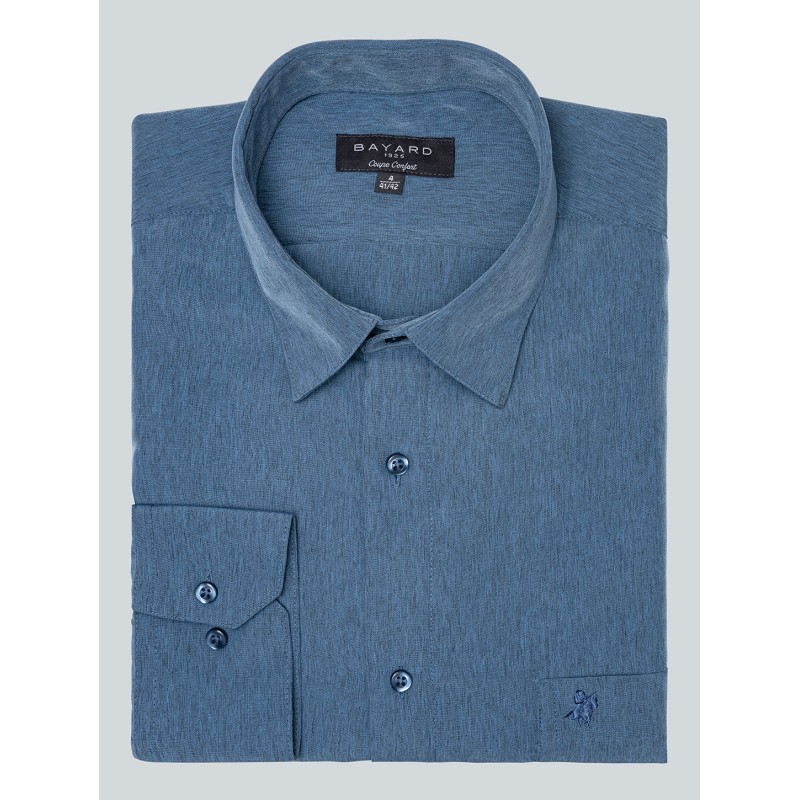 Nouvelle chemise indigo sans repassage