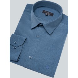 Nouvelle chemise indigo sans repassage